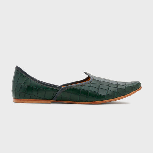 Jutti | Forest Green Croco Leather
